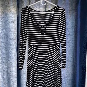 Striped long sleeve dress